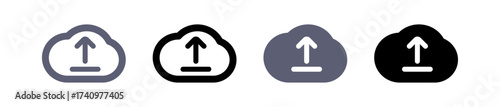 Set of upload to cloud icon vector illustration