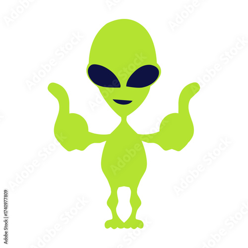 green alien illustration vector
