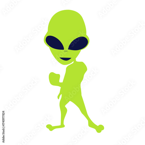 green alien illustration vector
