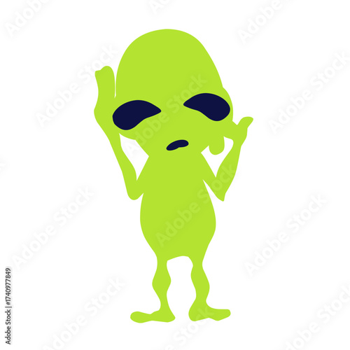green alien illustration vector
