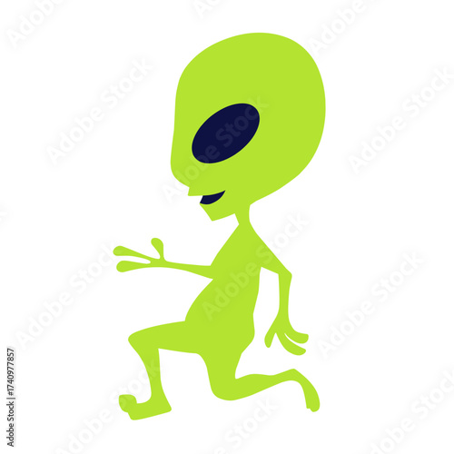 green alien illustration vector
