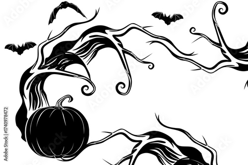 vector illustration of a halloween pumpkin