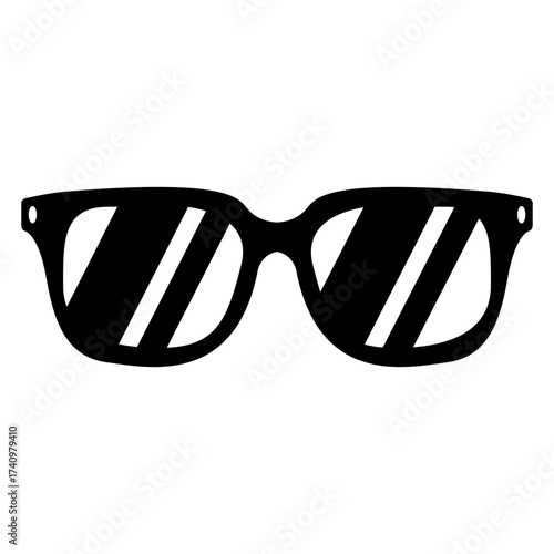 Icono con silueta de gafas de sol