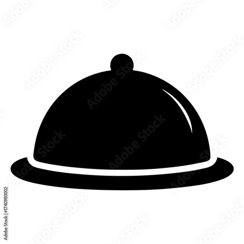 Elegant black serving dome lid, a symbol of culinary artistry and sophistication