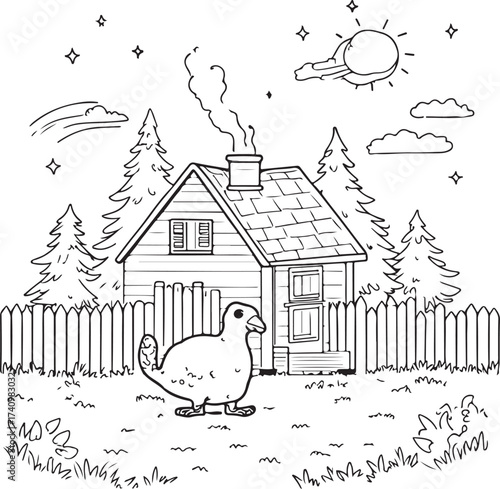 House coloring page for kids