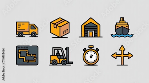 vector illustration of a factory