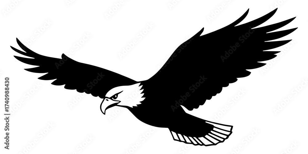 Obraz premium an eagle in flight with its wings spread