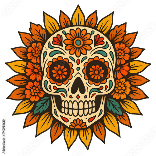 mexico death day horror illustration