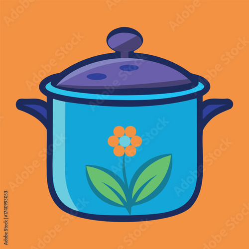 Vector illustration of a saucepan