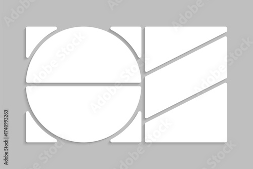Template collage of nine frames, images, photo