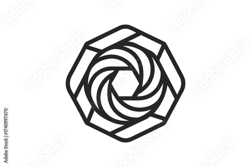 Chatgpt swirl interlocking geometric small ai assistant icon