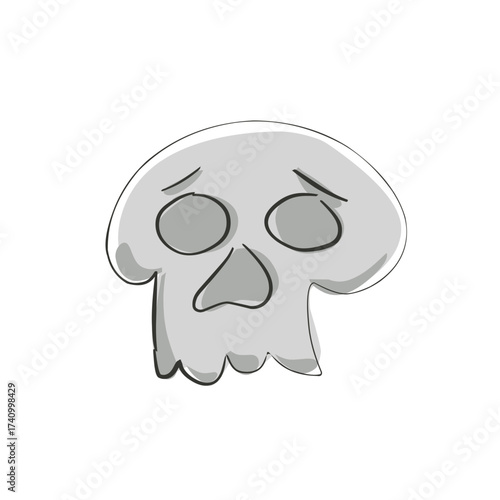 Skull cartoon character.eps