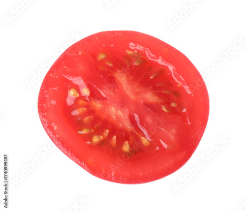 Wallpaper Mural Piece of ripe red tomato isolated on white Torontodigital.ca