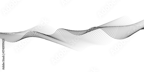Abstract grey wave line texture background,Wave with connecting dots and lines on a dark background.Wave with lines created using blend tool, digital frequency track equalizer,