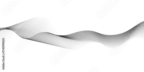Abstract grey wave line texture background,Wave with connecting dots and lines on a dark background.Wave with lines created using blend tool, digital frequency track equalizer,