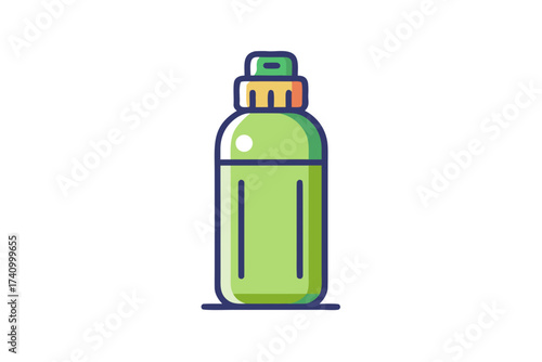 Reusable water bottle with thin eco line design