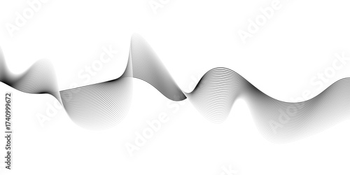 Abstract grey wave line texture background,Wave with connecting dots and lines on a dark background.Wave with lines created using blend tool, digital frequency track equalizer,