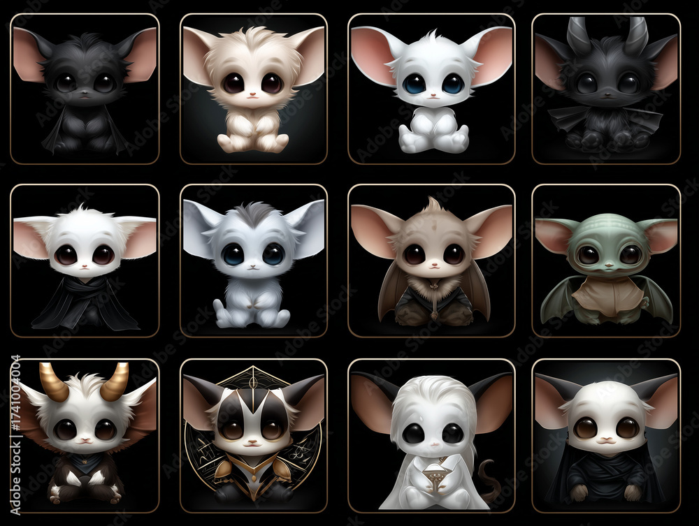 Obraz premium cute halloween creatures