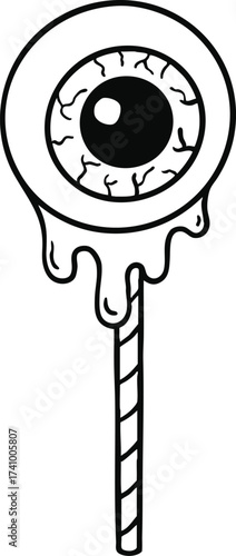 illustration halloween candy hand drawn outline concept