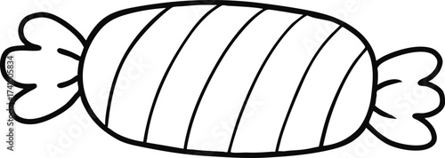 illustration halloween candy hand drawn outline concept