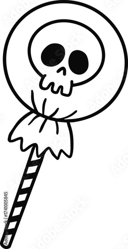 illustration halloween candy hand drawn outline concept