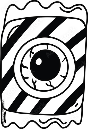 illustration halloween candy hand drawn outline concept