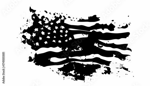 Usa flag distressed american ...