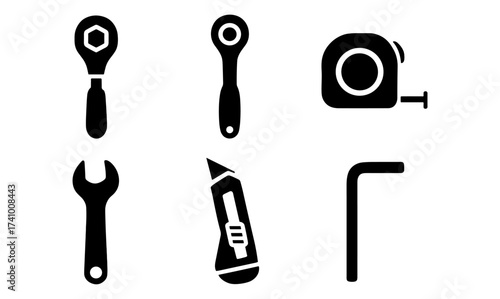 Essential tools collection for diy projects and crafts