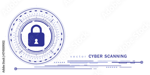 Safety lock. New technologies. Security access sign. Vector illustration .