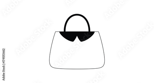 Fashionable transparent handbag with black accents and top handle stylish accessory for modern women