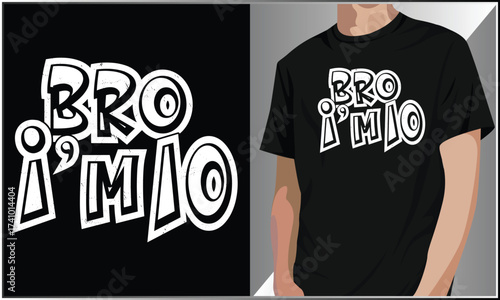 Bro I'm 10 T-Shirt Design, It's My 10th Birthday 10 Year Old T-Shirt Design Apparel, Funny Typography Birthday Party T-Shirt Vector Illustration, Birthday Boy Shirt, 10th Birthday T-Shirt Design