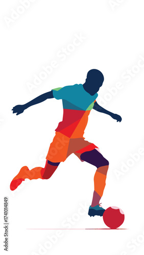 soccer player silhouette