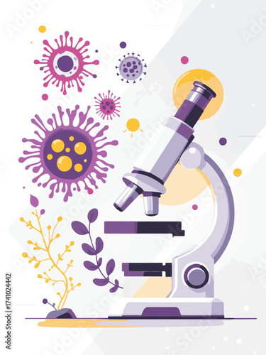 microscope vector illustration