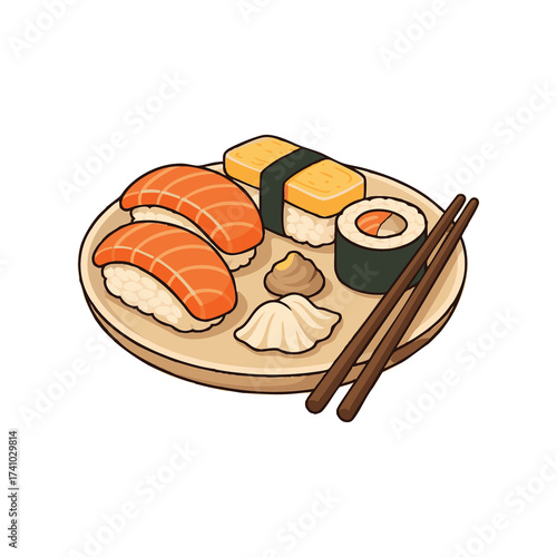 Sushi Set PNG Illustration (Isolated, No Background)