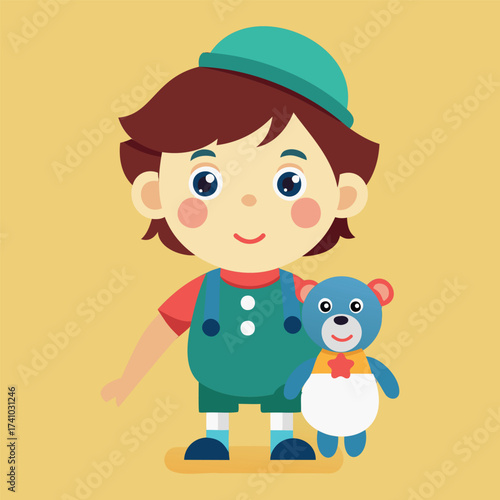 Little boy, children's illustration