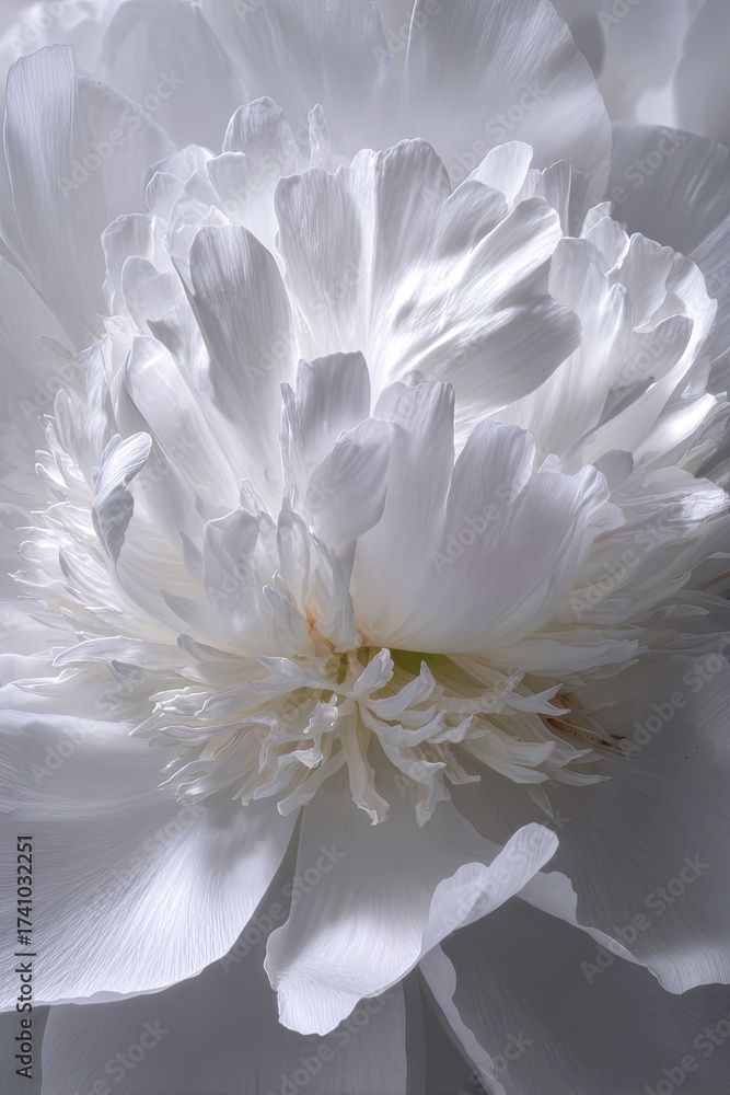 Fototapeta premium Close Up White Peony Flower