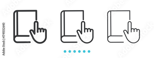 Books Cart Icon. Thin line icon vector