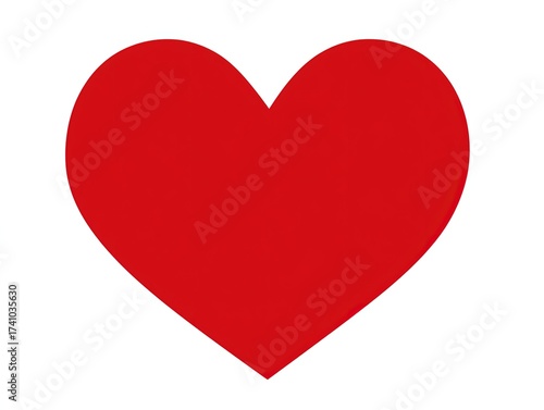 Red Heart Icon - Symbol of Love and Care Design Material