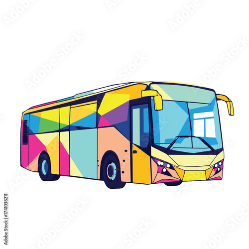 bus isolated on white background