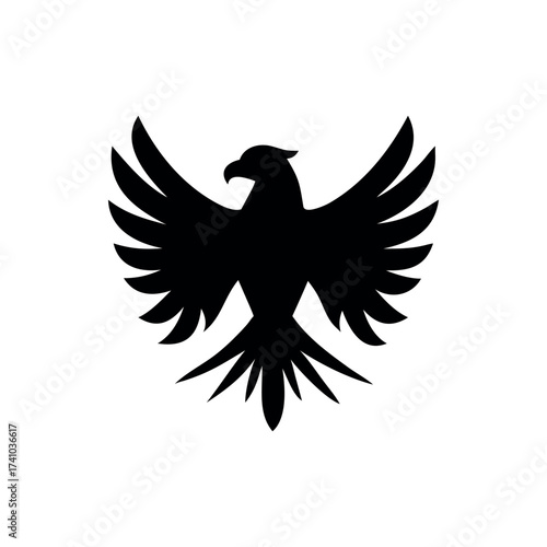 Minimalist eagle logo with modern elegant simplicity Vector illustration