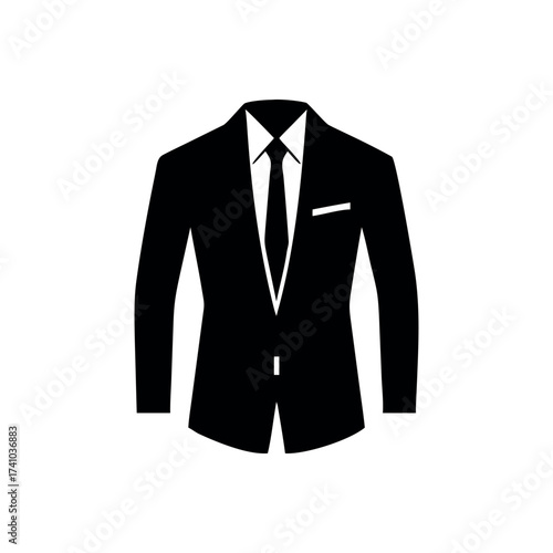 Business formal mens dress with slim elegant tailoring Vector illustration