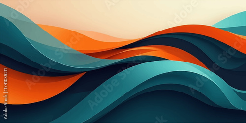 Abstract colorful wave background design with flowing lines and vibrant rainbow colors