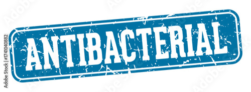 antibacterial rectangular sign. antibacterial stamp