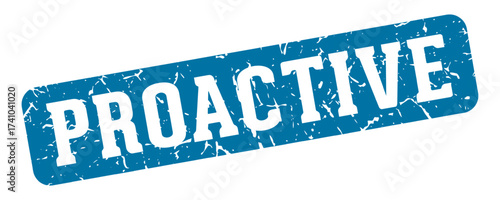Schilderij op canvas proactive rectangular sign. proactive stamp