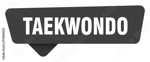 taekwondo black sign isolated on transpatent background. taekwondo sticker