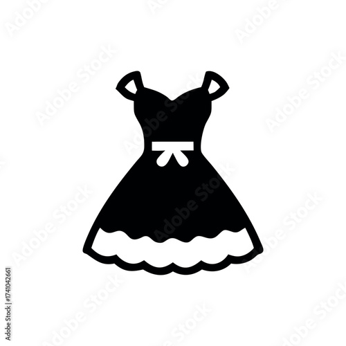 Vintage style frock with ornate lace design timeless fashion Vector illustration