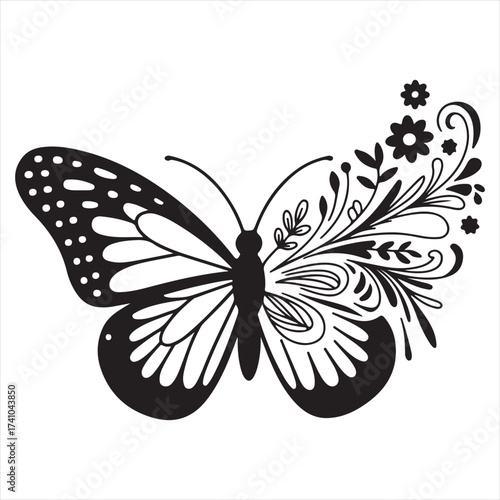 black and white victor design, icon