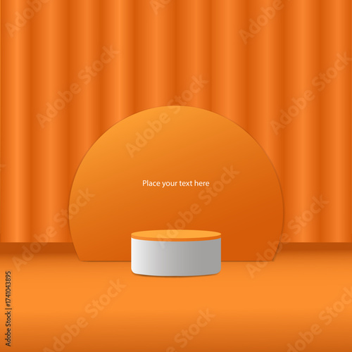 Modern creative corporate product mockup Abstract modern vector rendering 3d shape for products display presentation. Pastel minimal wall scene, Studio room.