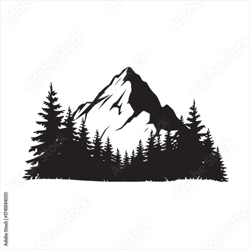 Black and white victor design, icon