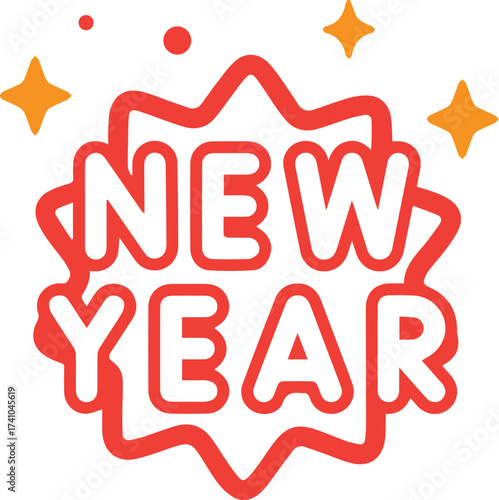 New Year Celebration Pop Art Design